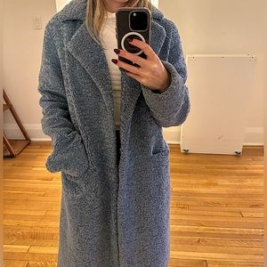 Cozy Sherpa blue coat